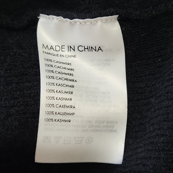 Unworn Club Monaco Black Cashmere Button Front Long Cardigan - Picture 11 of 11